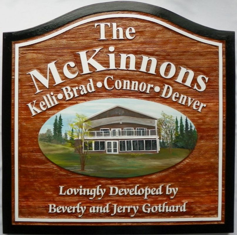 residential, cedar, sign