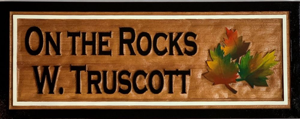 banner, cottage, cedar, sign
